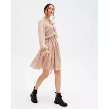 Платье женское с бантом MIST р.44, бежевый