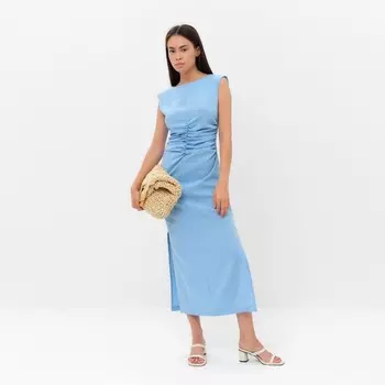 Платье женское с драпировкой MIST Summer time, голубой, р.48