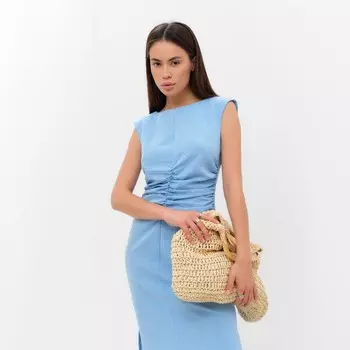 Платье женское с драпировкой MIST Summer time, голубой, р.46