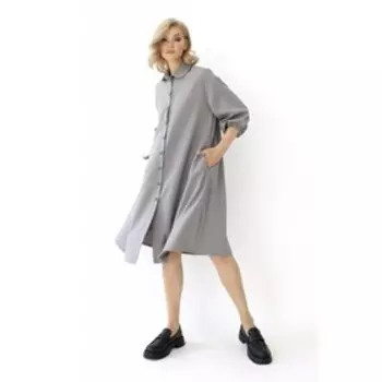 Платье женское с поясом, размер 46