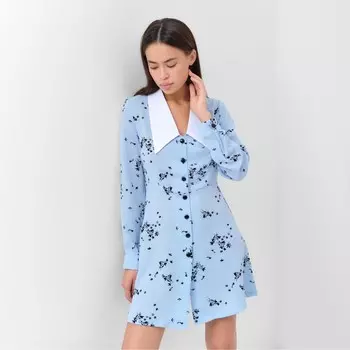 Платье женское с воротником MIST р. 48, голубой