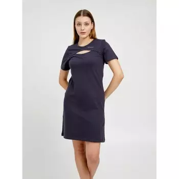 Платье женское «Три сердечка», размер 46, цвет серый