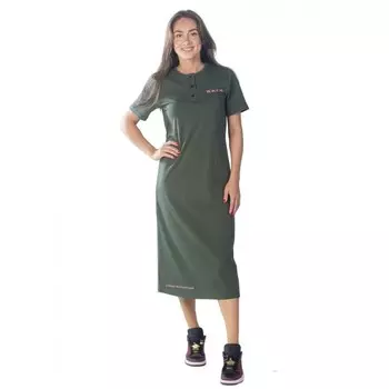 Платье женское W.W.F.H., размер 54, цвет хаки