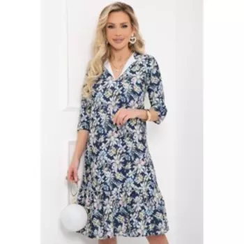 Платье «Жиньола блу фловерс», размер 52