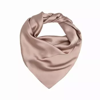 Платок однотонный, цвет бежевый, размер 70х70