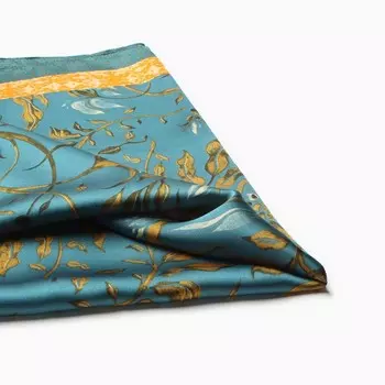 Платок женский MINAKU, размер 7070 см, изумрудный