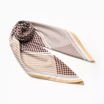 Платок женский MINAKU 70*70 см, коричневый