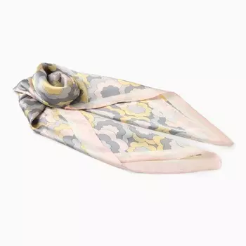Платок женский MINAKU, размер 7070 см, серый, розовый