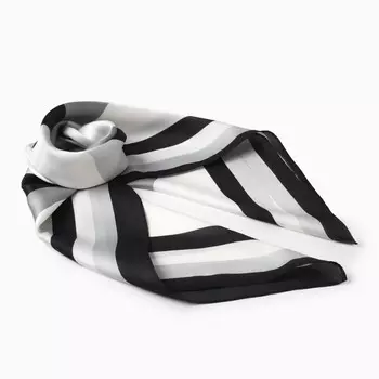 Платок женский MINAKU, размер 7070 см, серый, белый