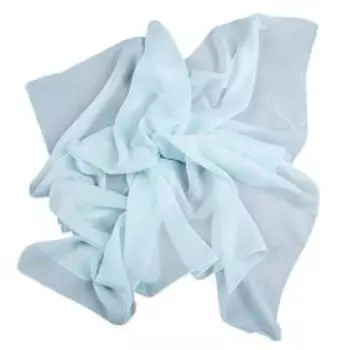 Платок женский, размер 100х100, цвет голубой