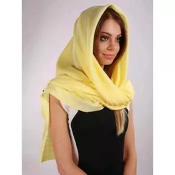 Платок женский, размер 140х140, цвет жёлтый