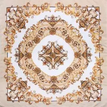 Платок женский, размер 90х90, цвет бежевый