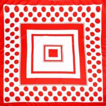 Платок женский, размер 90х90, цвет красный