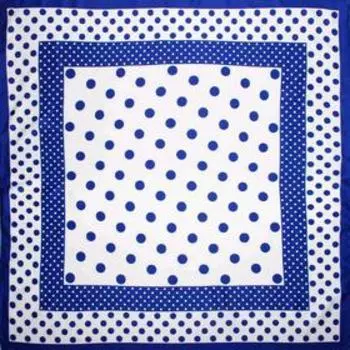 Платок женский, размер 90х90, цвет синий