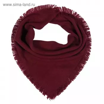 Платок женский шерстяной, цвет бордовый, размер 75х75 см