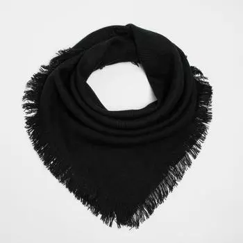 Платок женский текстильный, цвет чёрный, размер 75х75