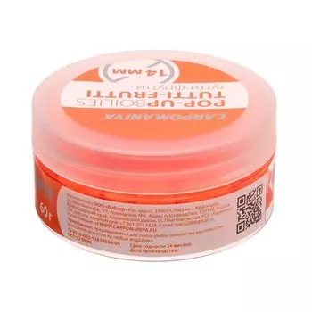 Плавающие бойлы с ароматом тутти фрутти, 14 мм, 60 г