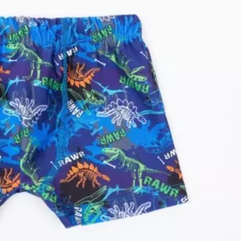 Плавки купальные для мальчика, цвет тёмно-синий/динозавры, рост 104 см