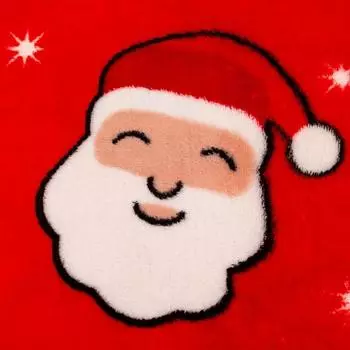 Плед новогодний 100х150см, цвет красный, корал-флис, 165г/м