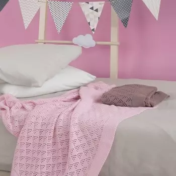 Плед 105x75 «Basic», рост 56 см, цвет розовый