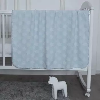 Плед «3D Звёзды», размер 100х118 см, цвет голубой