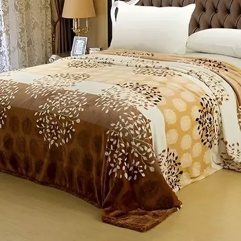 Плед Аделис Древо жизни 180х200см, велсофт 280г/м, полиэстер 100%