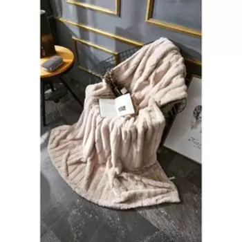 Плед «Анабель», размер 220х240 см, цвет бежевый