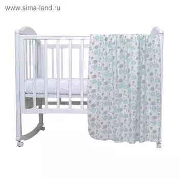 Плед Baby Nice «Круги», флис, размер 75х100 см, цвет мятный