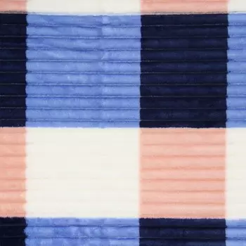 Плед Бастион 180х200см, синий, велсофт 280г/м, пэ100%