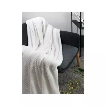 Плед Bright, размер 180х200 см, цвет белый