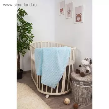 Плед «Буль - буль», размер 90 90 см, голубой