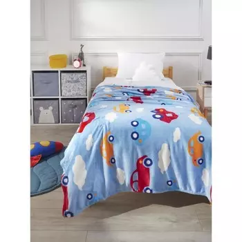 Плед Cars, размер 150х200 см, цвет голубой