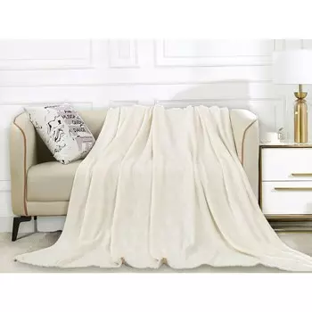 Плед Cleo Home Magnolia, велсфот, размер 180x200 см, цвет молочный