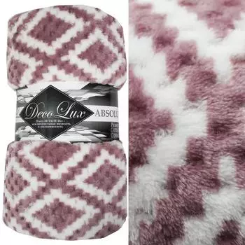 Плед Deco Lux «Ромбы», размер 200x220 см, цвет тёмно-сиреневый