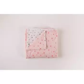 Плед детский «Зефирка» с подкладом, размер 120х85 см, принт звёзды, цвет розовый