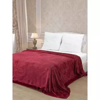 Плед Elite «Дамаск», размер 200x220 см, цвет бордовый