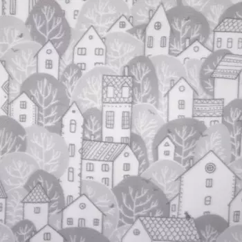Плед флисовый «Домики», размер 100х140 см, цвет серый