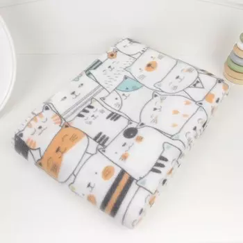 Плед флисовый «Коты», размер 100х118 см