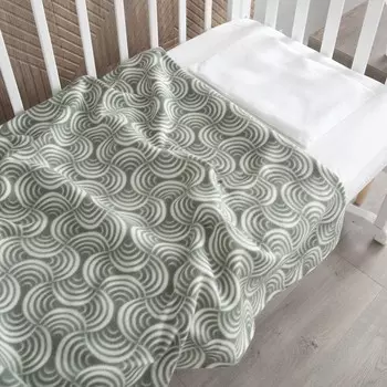 Плед флисовый «Ракушки», размер 100х140 см, цвет болотный