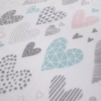 Плед флисовый «Разноцветные сердечки», размер 150х200 см