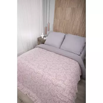 Плед флисовый «Розы», размер 150х200 см, цвет пыльная роза