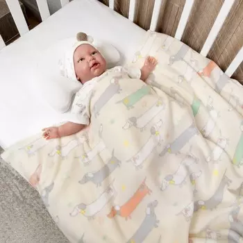 Плед флисовый «Таксы», размер 100х140 см