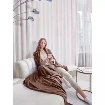 Плед Guten Morgen Chocolatier, фланель, размер 100х150 см, цвет коричневый