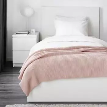 Плед ИГАБРИТТА, 130x170 см, цвет бледно-розовый