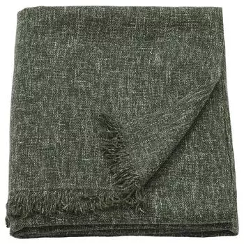 Плед ИНГРУН, 130x170 см, цвет темно-зеленый