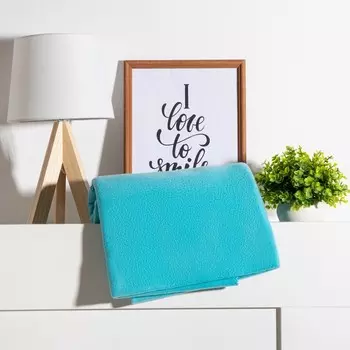 Плед флисовый «Экономь и Я», Голубой, 150200 см, плотность 160 г/м