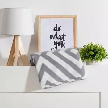 Плед флисовый «Экономь и Я. Ромбы серые», 150200 см, плотность 160 г/м