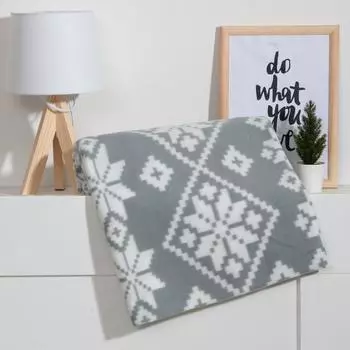 Плед флисовый «Экономь и Я. Зимние узоры», 150130 см, пл. 160 г/м