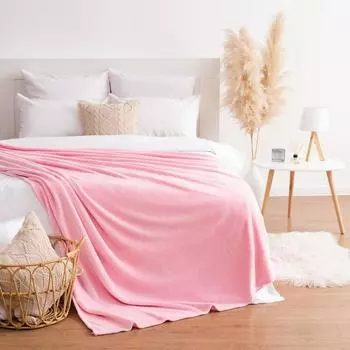 Плед «Этель», 150200 см, корал-флис, розовый