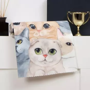 Плед флисовый «Этель. Cozy cats», 75100 см, флис